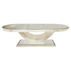 Hand Crafted Antiqued Mirror Extension Dining Table 2010