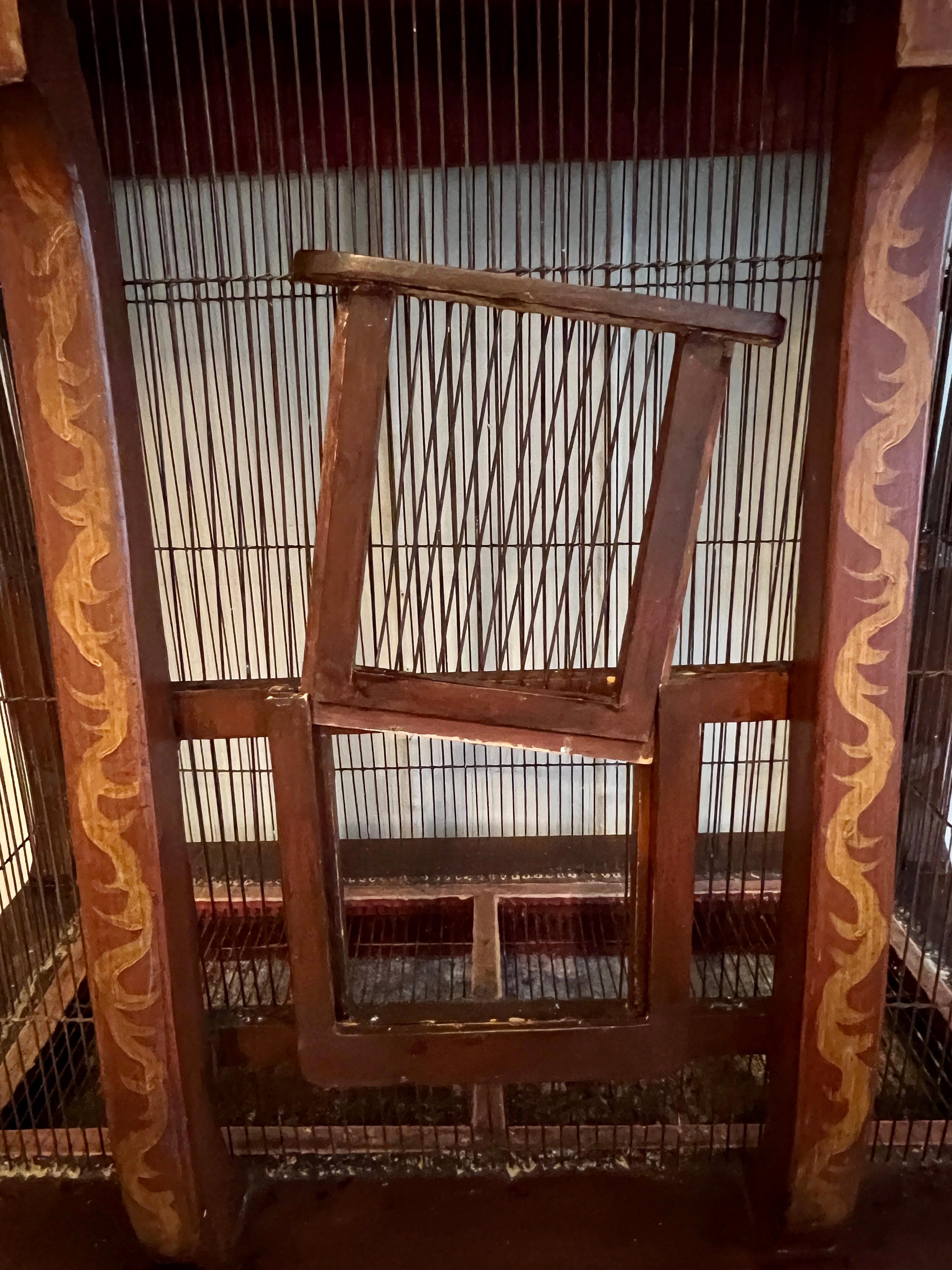 Bird Cage  84 inch Hand Crafted and Painted in Argentina For Sale 4