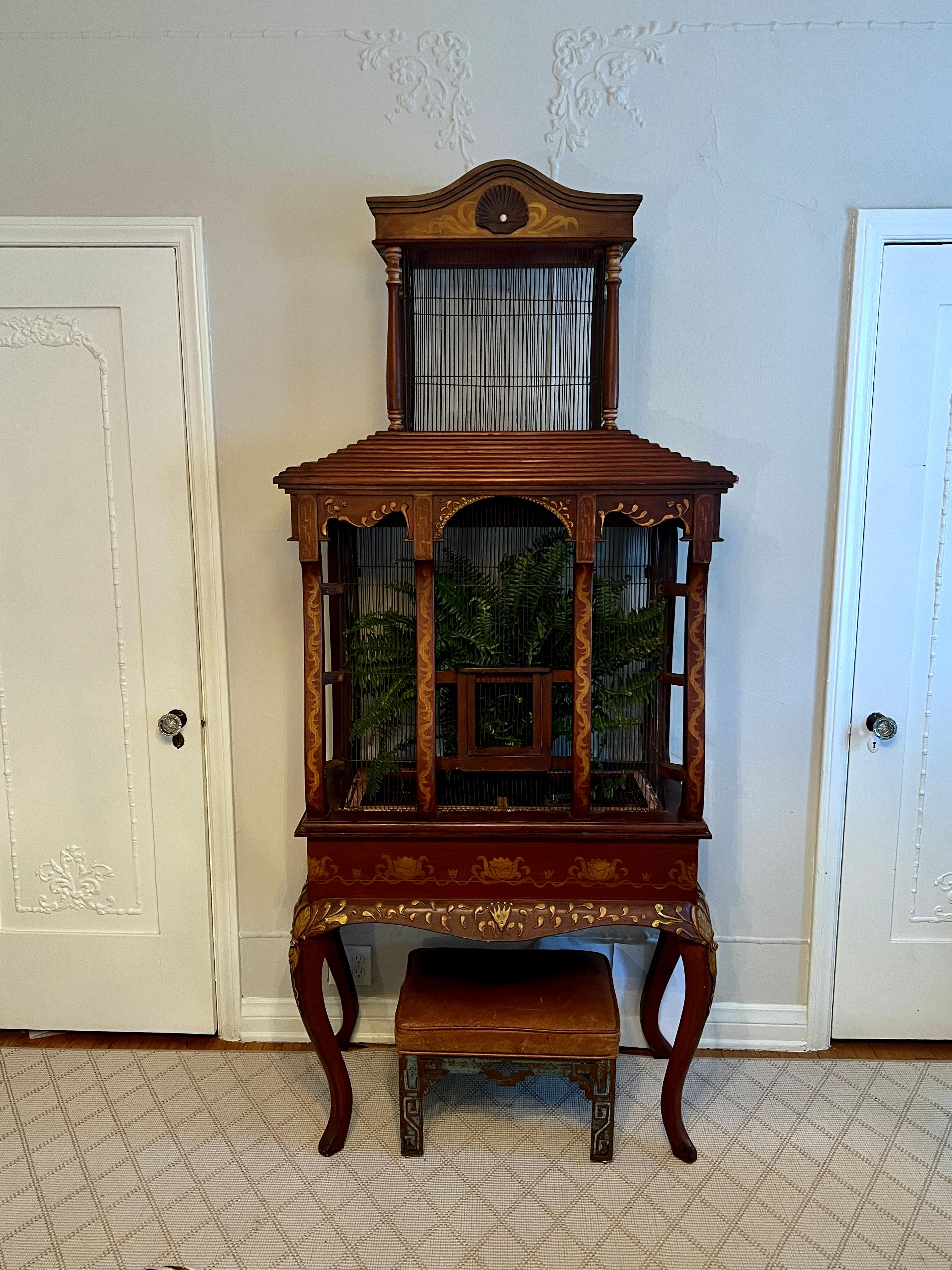Bird Cage  84 inch Hand Crafted and Painted in Argentina For Sale 6