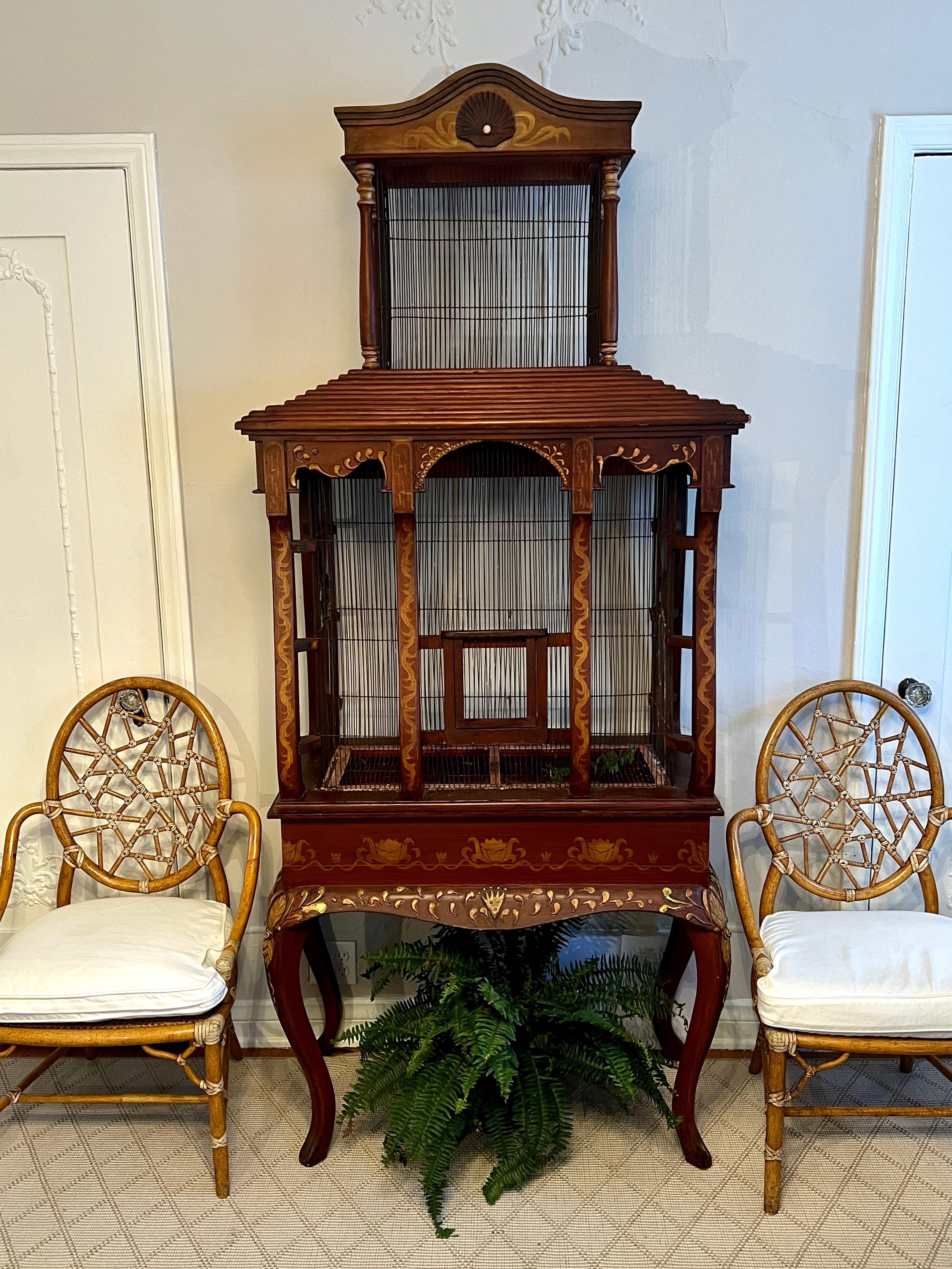 Bird Cage  84 inch Hand Crafted and Painted in Argentina For Sale 7