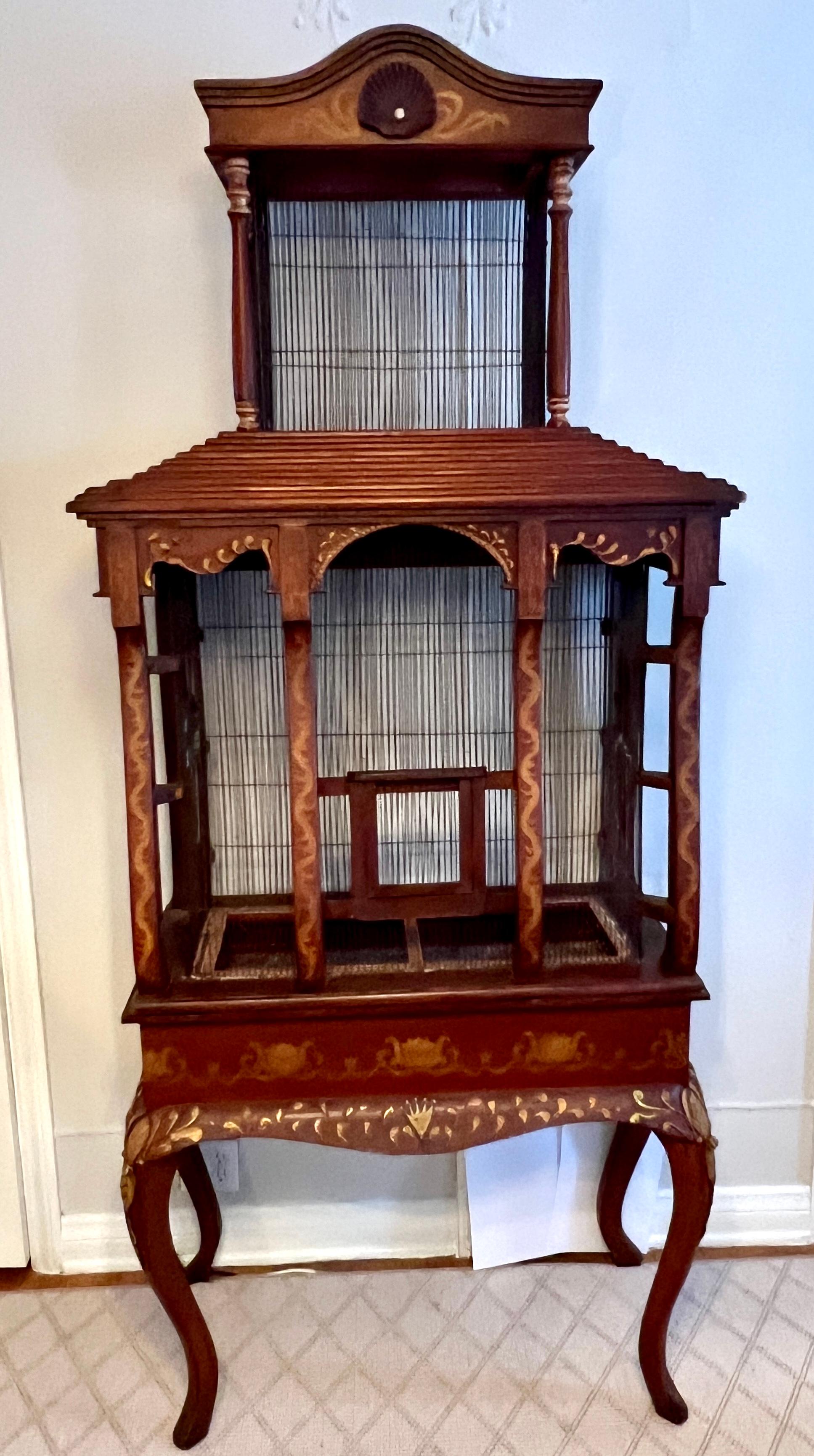 Spanish Colonial Bird Cage  84 inch Hand Crafted and Painted in Argentina For Sale