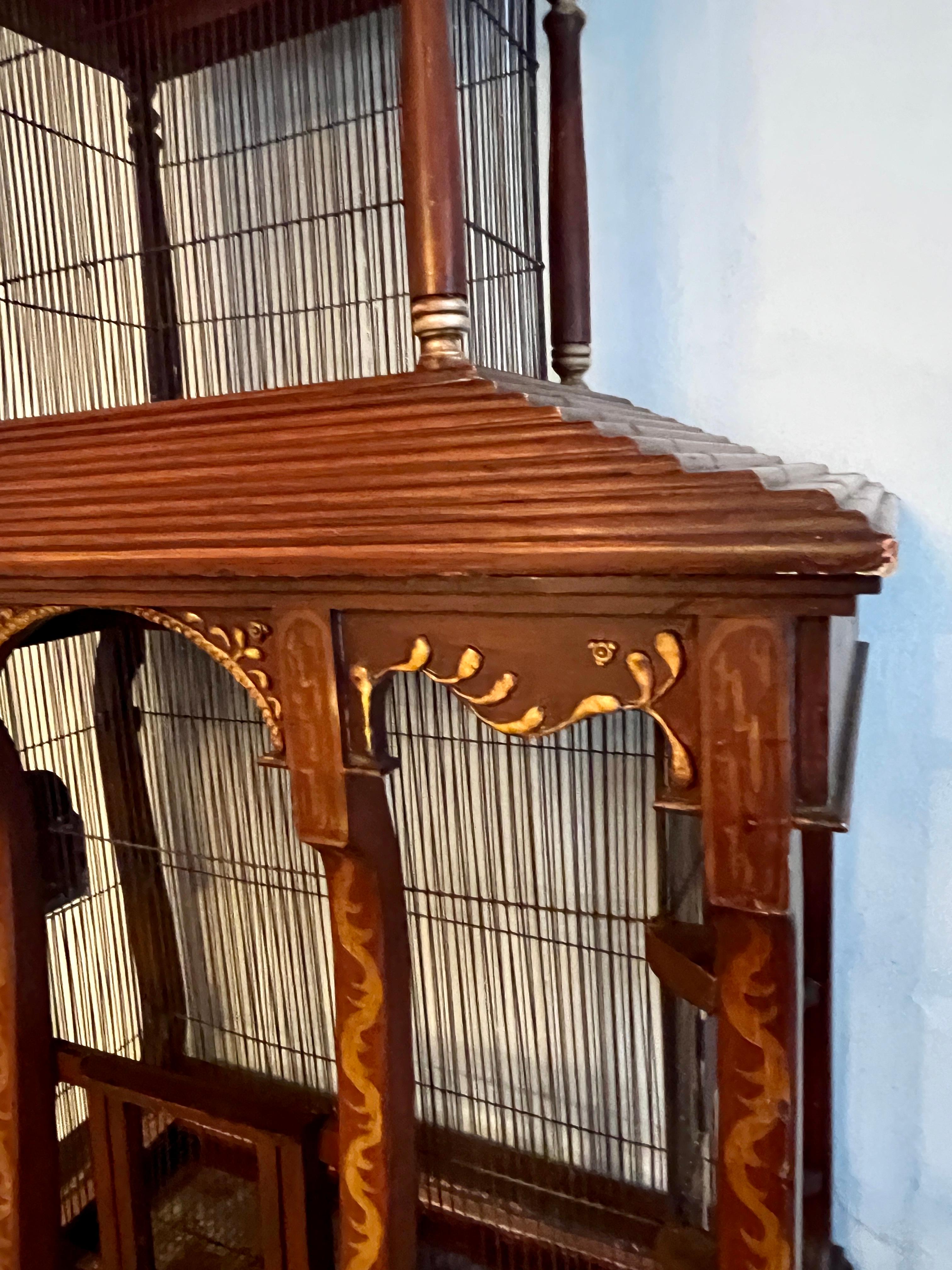 20th Century Bird Cage  84 inch Hand Crafted and Painted in Argentina For Sale