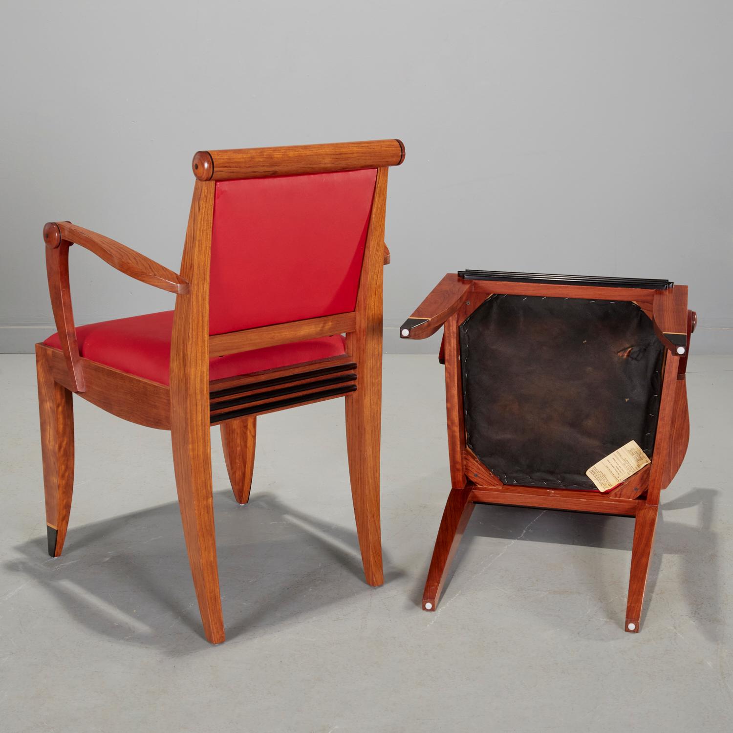 Handgefertigter Spieltisch im Art-Déco-Stil und vier Stühle Ronald C. Puckett & Co. im Angebot 1