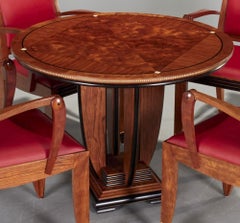 Hand Crafted Art Deco Style Games Table Ronald C. Puckett & Co.