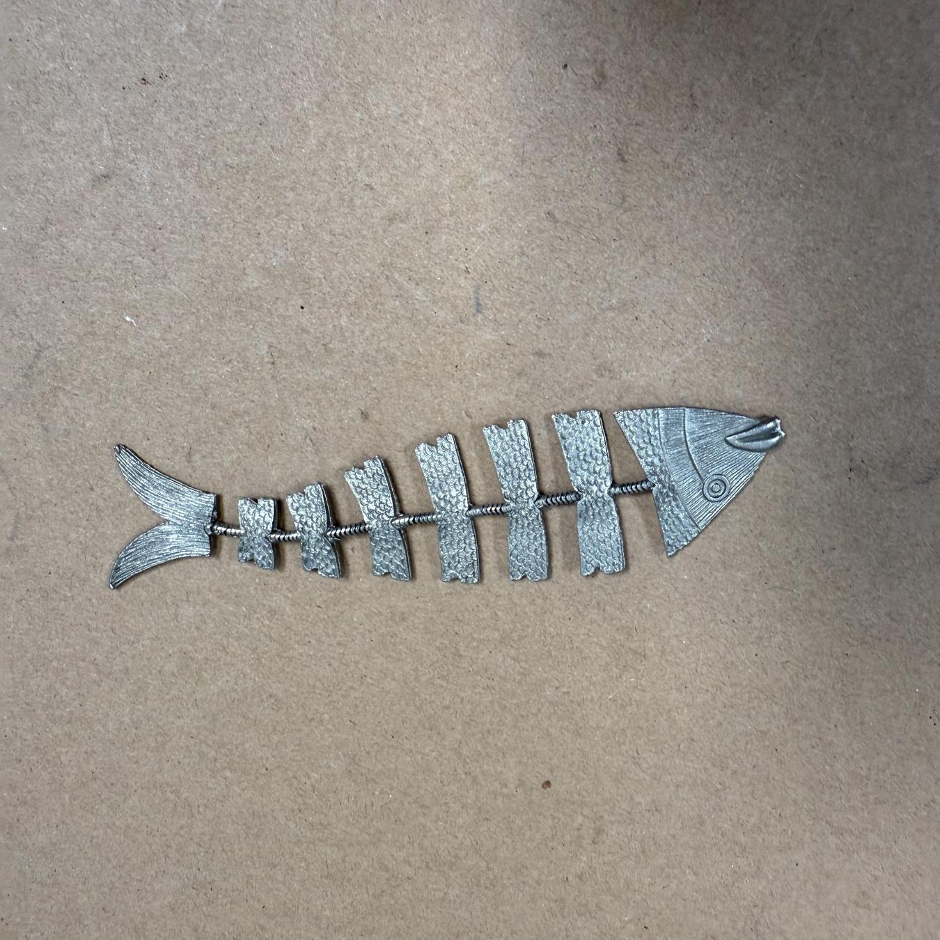 Esqueleto Artesanal Articulado de Hueso de Pez Taxco Mexico Mexicano en venta