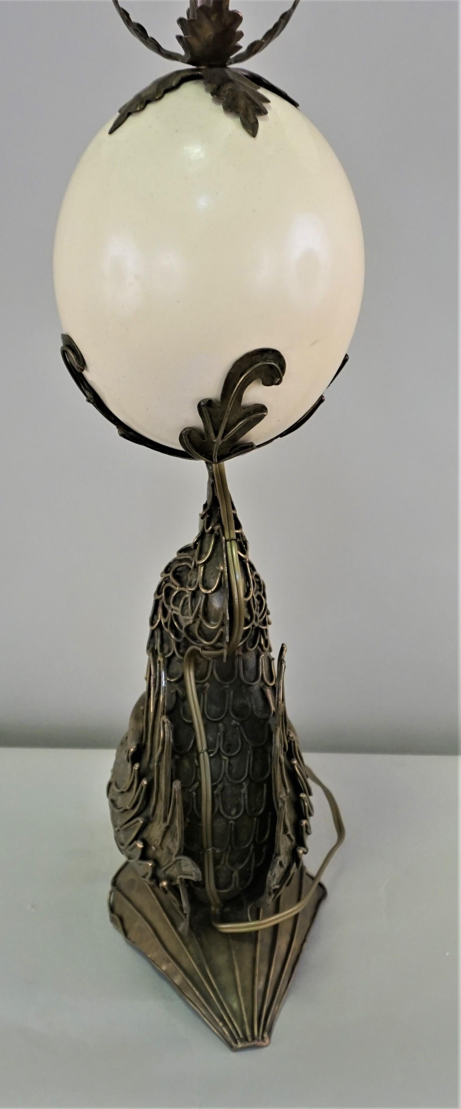 Handcrafted Bronze Dolphin Table Lamp 2