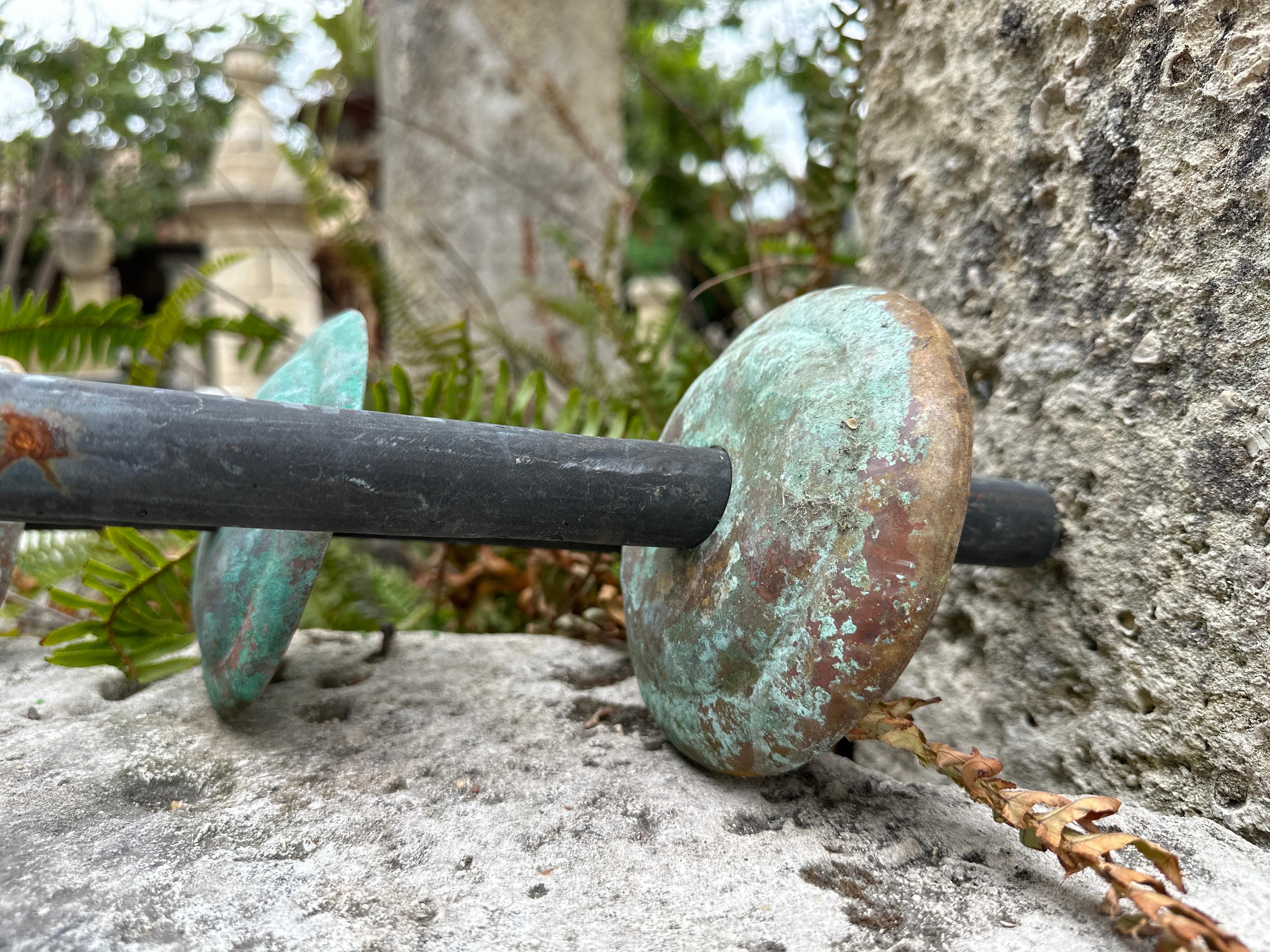 hand crafted  Bronze Wall mount  fountain Spout with Escutcheon water feature For Sale 5