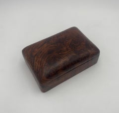 Hand Crafted Burl Walnuss Wood Box, 1970er Jahre