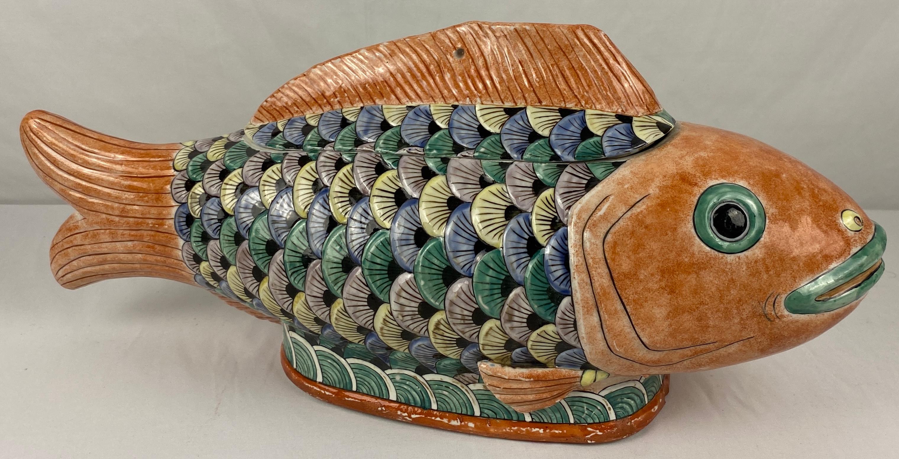 American Hand-Crafted Ceramic Fish For Sale