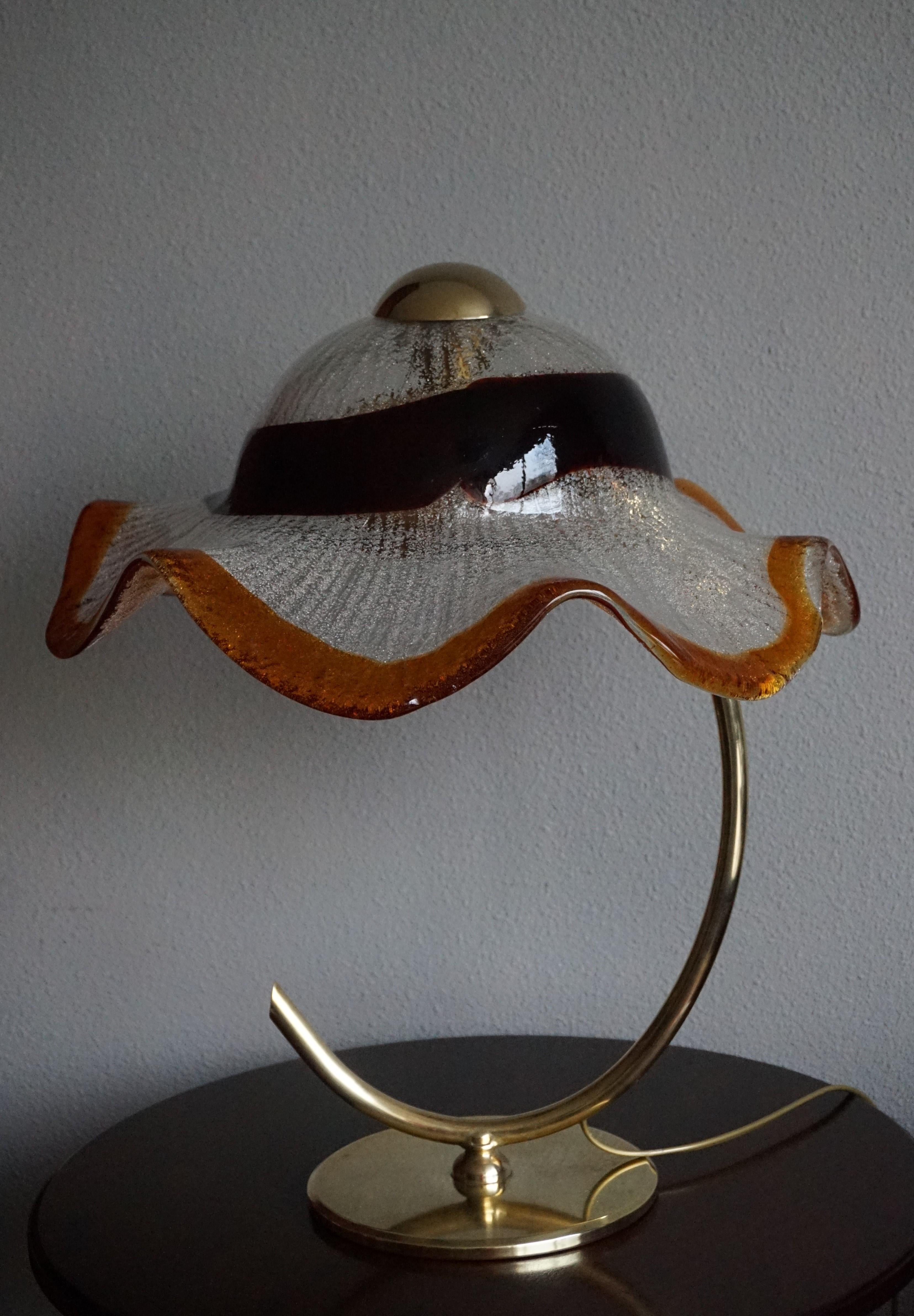 Handcrafted & Colorful Italian Murano Table Lamp from the Mid-Century Modern Era For Sale 5