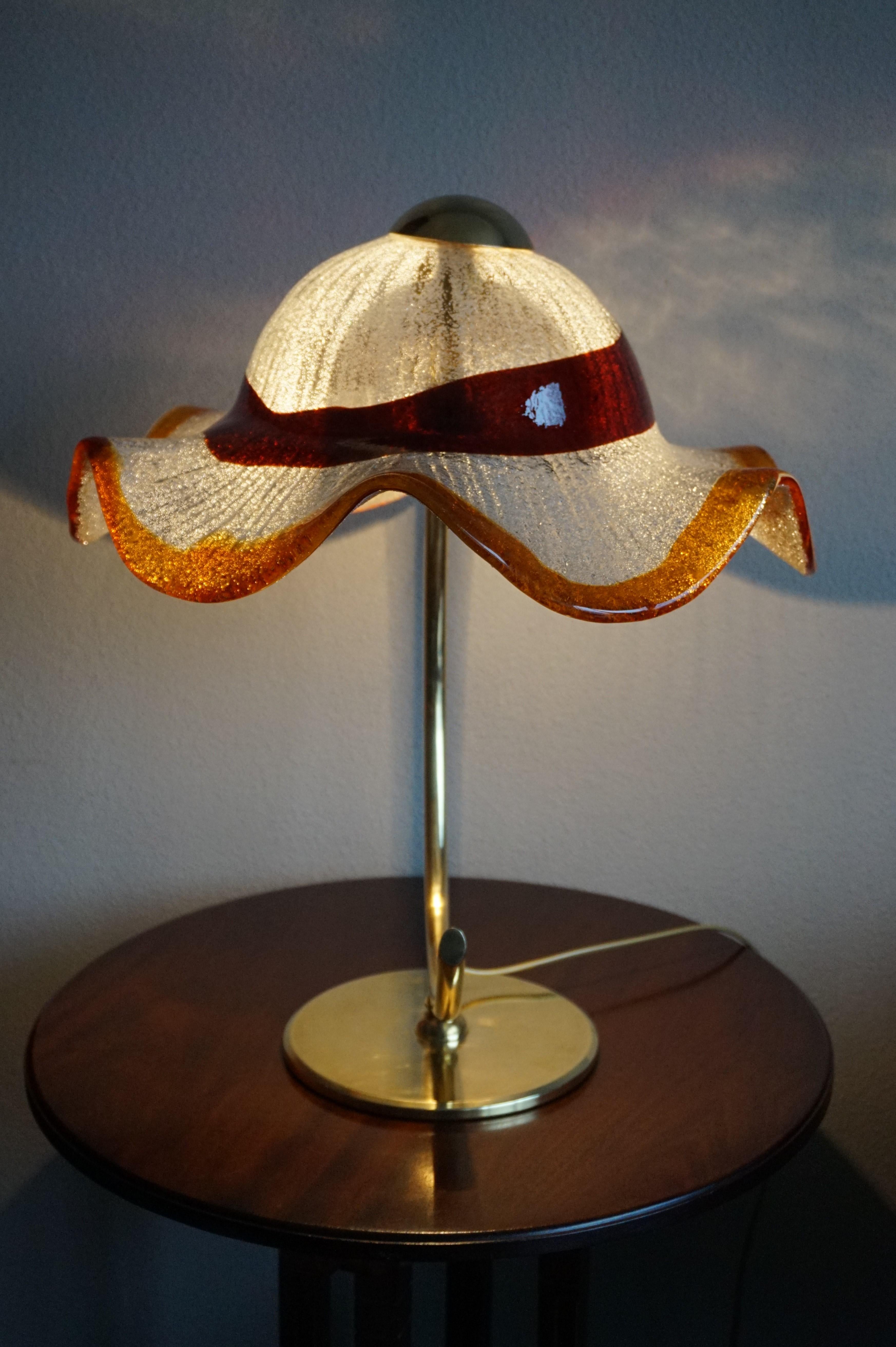 Handcrafted & Colorful Italian Murano Table Lamp from the Mid-Century Modern Era For Sale 9