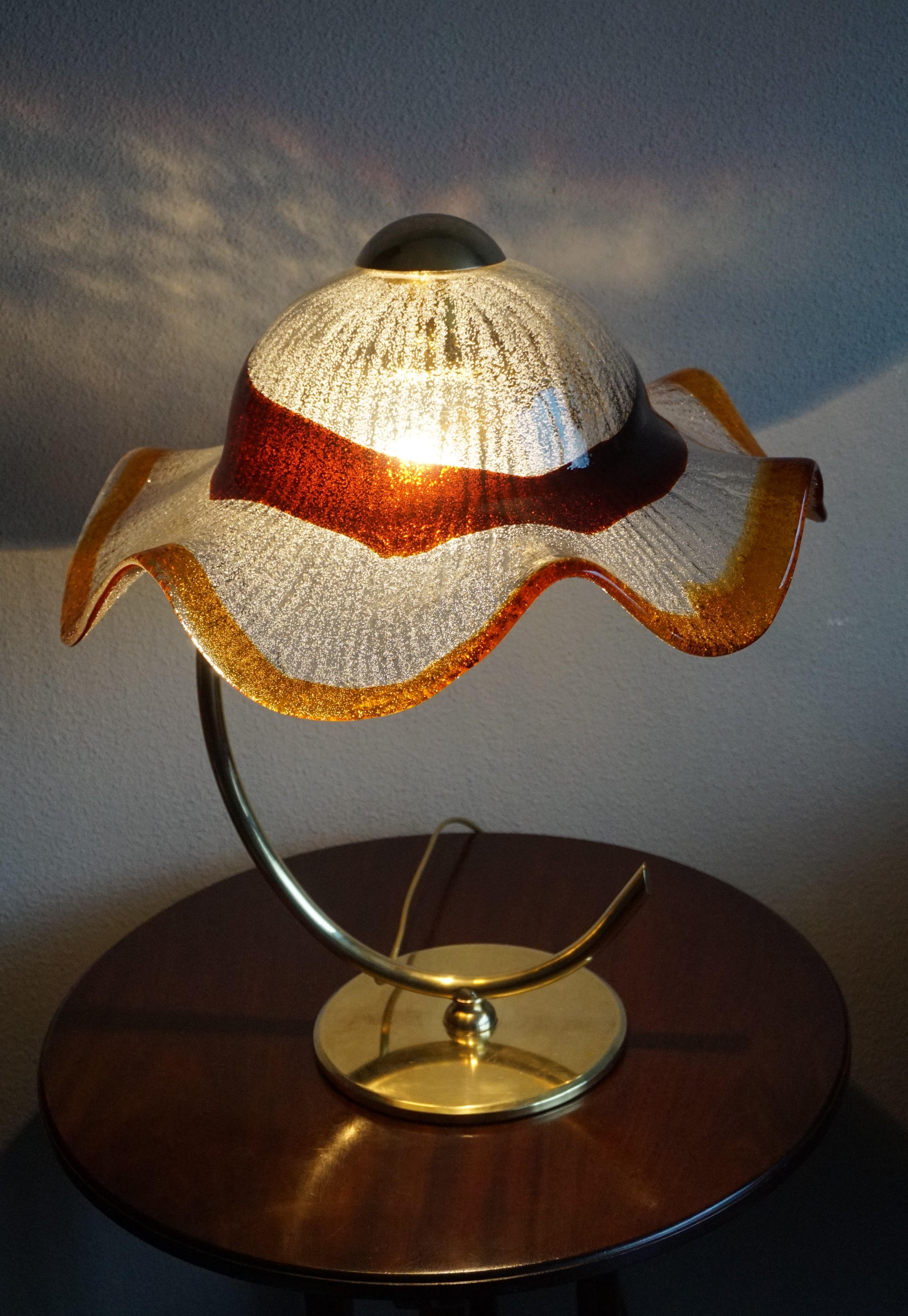 20th Century Handcrafted & Colorful Italian Murano Table Lamp from the Mid-Century Modern Era For Sale