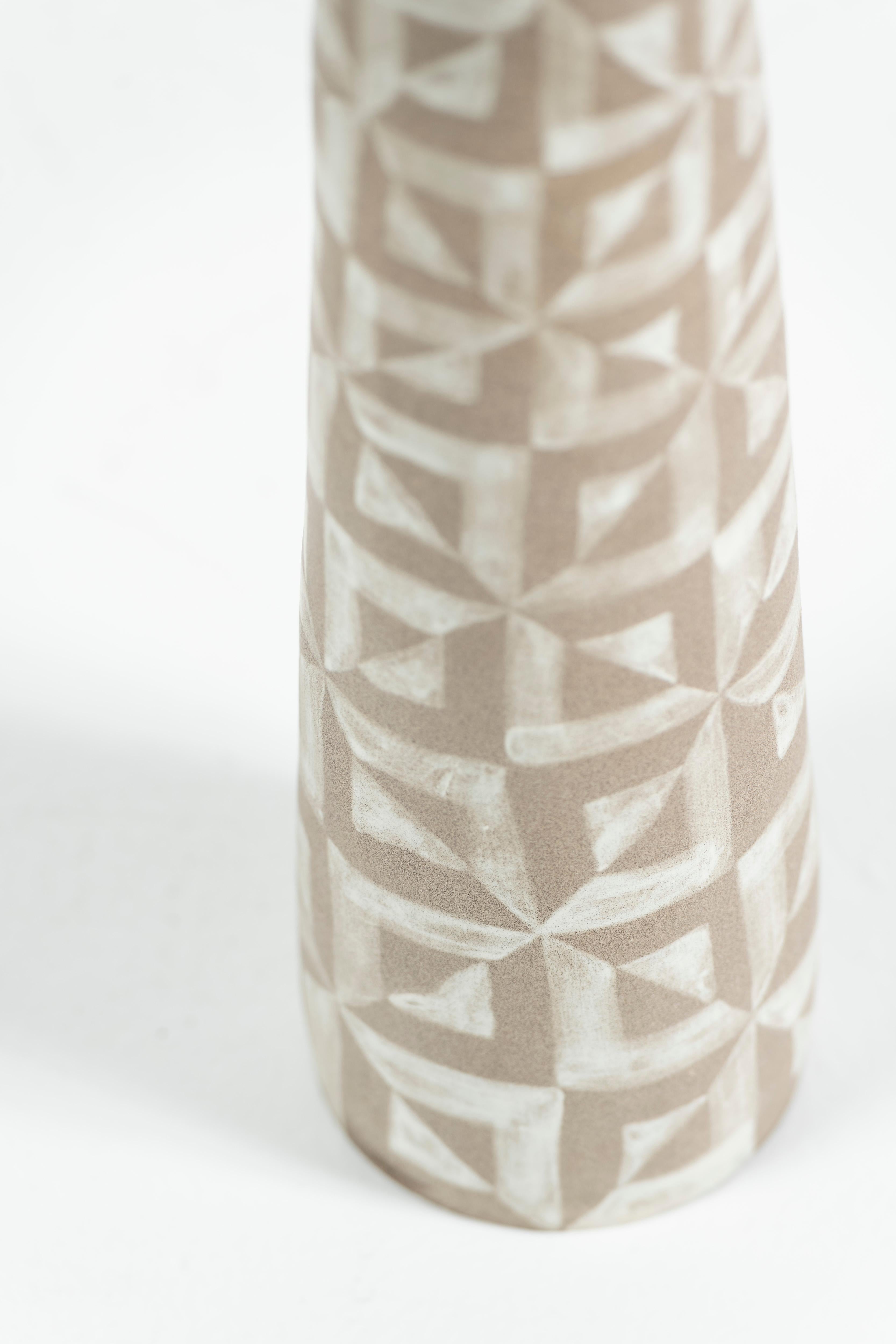Hand-Crafted Hand Crafted Contemporary Ceramic Vase, signed For Sale