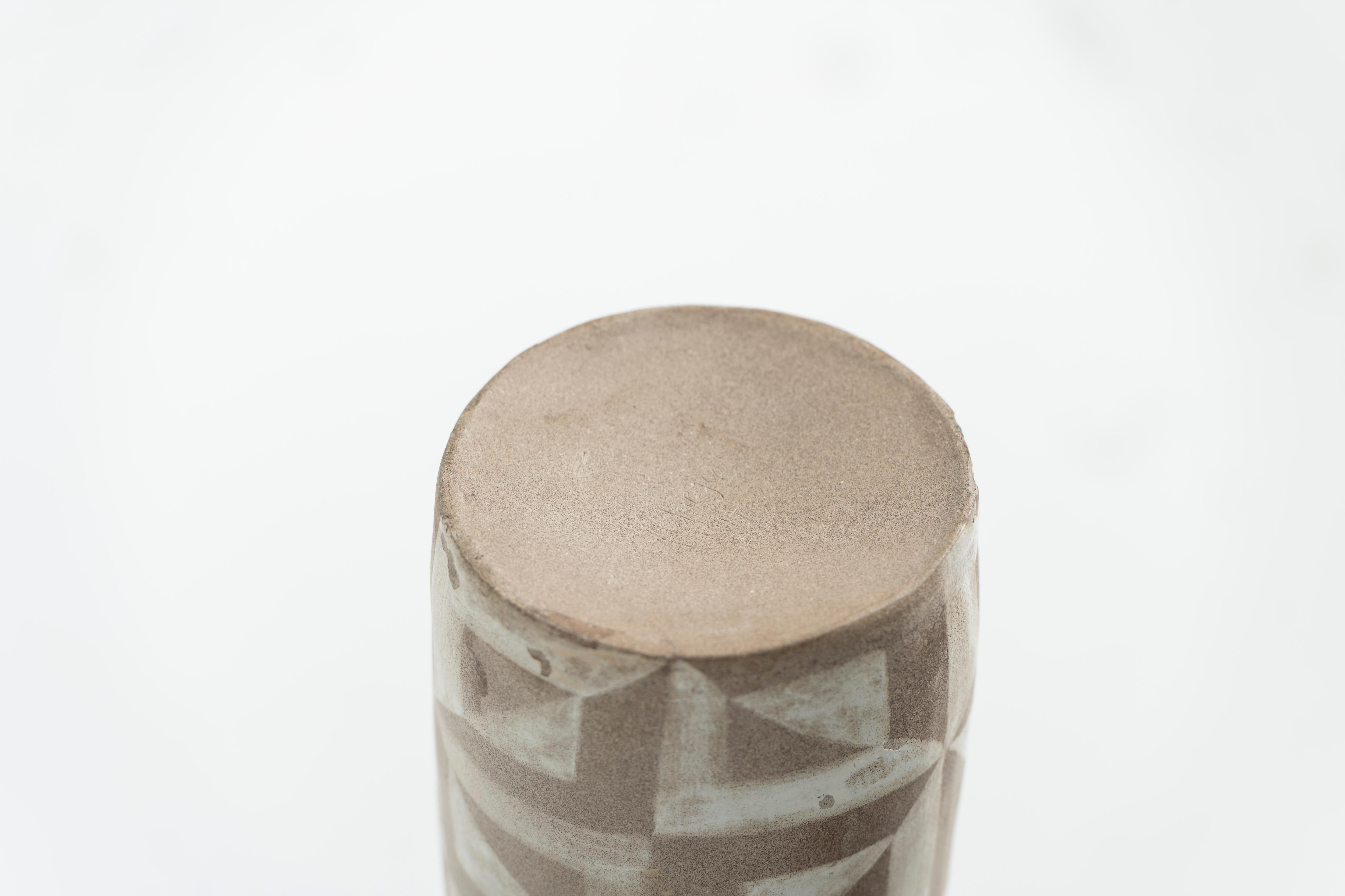 Hand Crafted Contemporary Ceramic Vase, signed For Sale 2