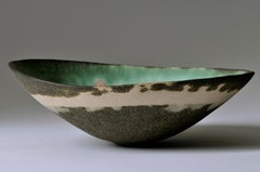 Hand Crafted Copper Green Bowl with Tin Glazed Interior by Kerry Hastings
