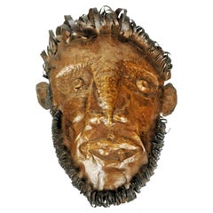 Hand Crafted Copper Wall Sculpture Depicting a Male Head. 1960-70 '50210'