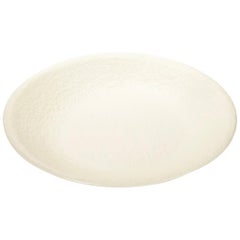 Hand-Crafted Creamware Large Bowl with Minimilistic Design