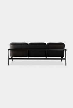 Handcrafted Ebonized Oak Moresby Sofa with Custom Linen or Leather Upholstery