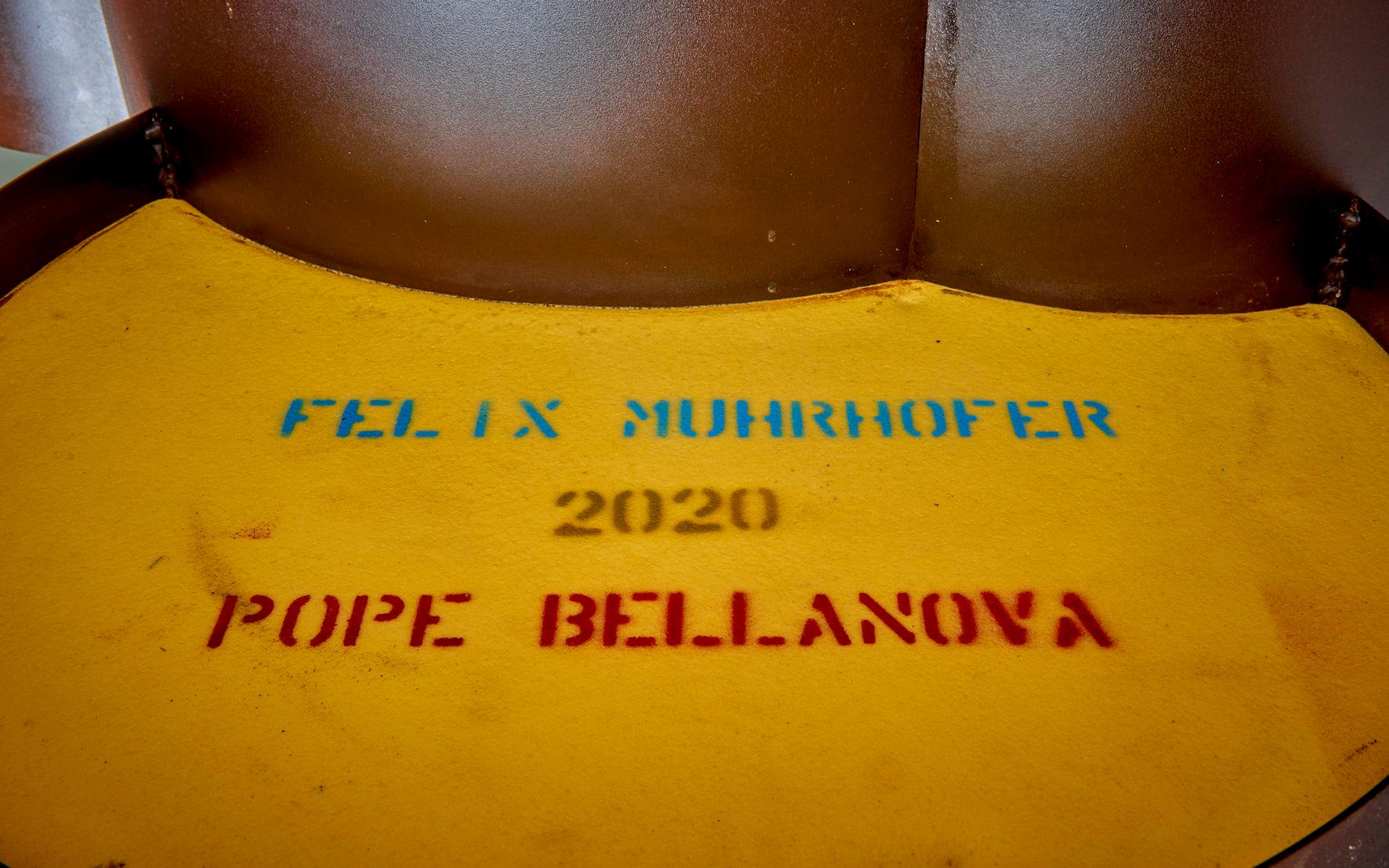 Handcrafted Felix Muhrhofer Blue Turquoise Terrazzo Coffee Table Pope Bella nova In New Condition For Sale In Berlin, DE