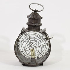 Hand-Crafted French Provincial Metal Lantern, Early 19th Century