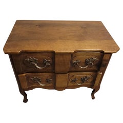Hand-Crafted French Provincial Walnut Diminutive Commode w/ Hand-Rubbed Finish