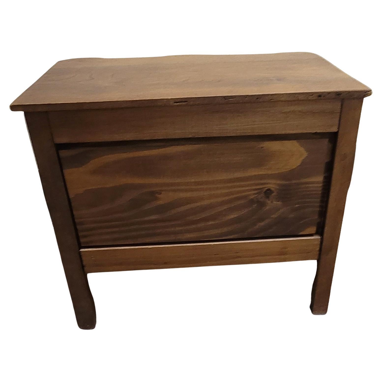 Hand-Crafted French Provincial Walnut Diminutive Commode w/ Hand-Rubbed Finish For Sale 4
