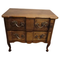 Vintage Hand-Crafted French Provincial Walnut Diminutive Commode w/ Hand-Rubbed Finish