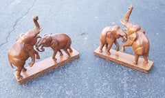 Handcrafted Fruitwood Elephant Figurals