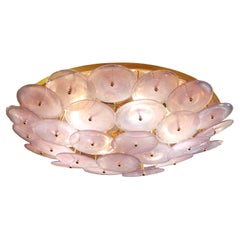 Hand Crafted Murano Glass Disc Flush Mount