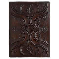 Panel gótico artesanal del siglo XVI en roble, Bélgica
