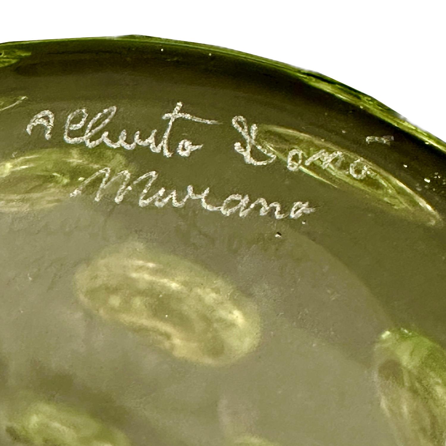 Vase à pois en verre de Murano vert fabriqué à la main 2024 Neuf - En vente à New York, NY