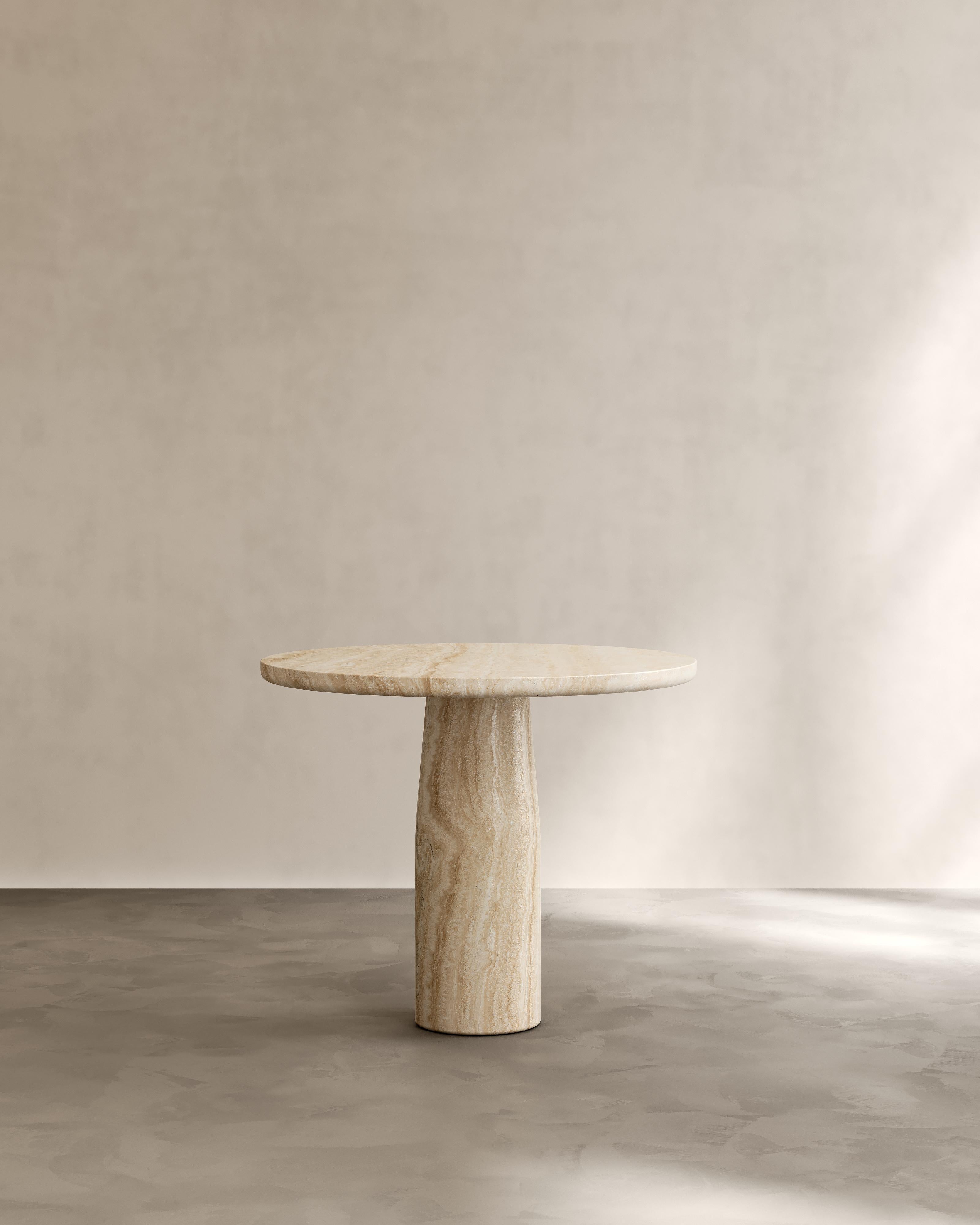 XXIe siècle et contemporain Table de salle à manger artisanale Isola I en marbre Verde Breccia par Paloma Editions en vente