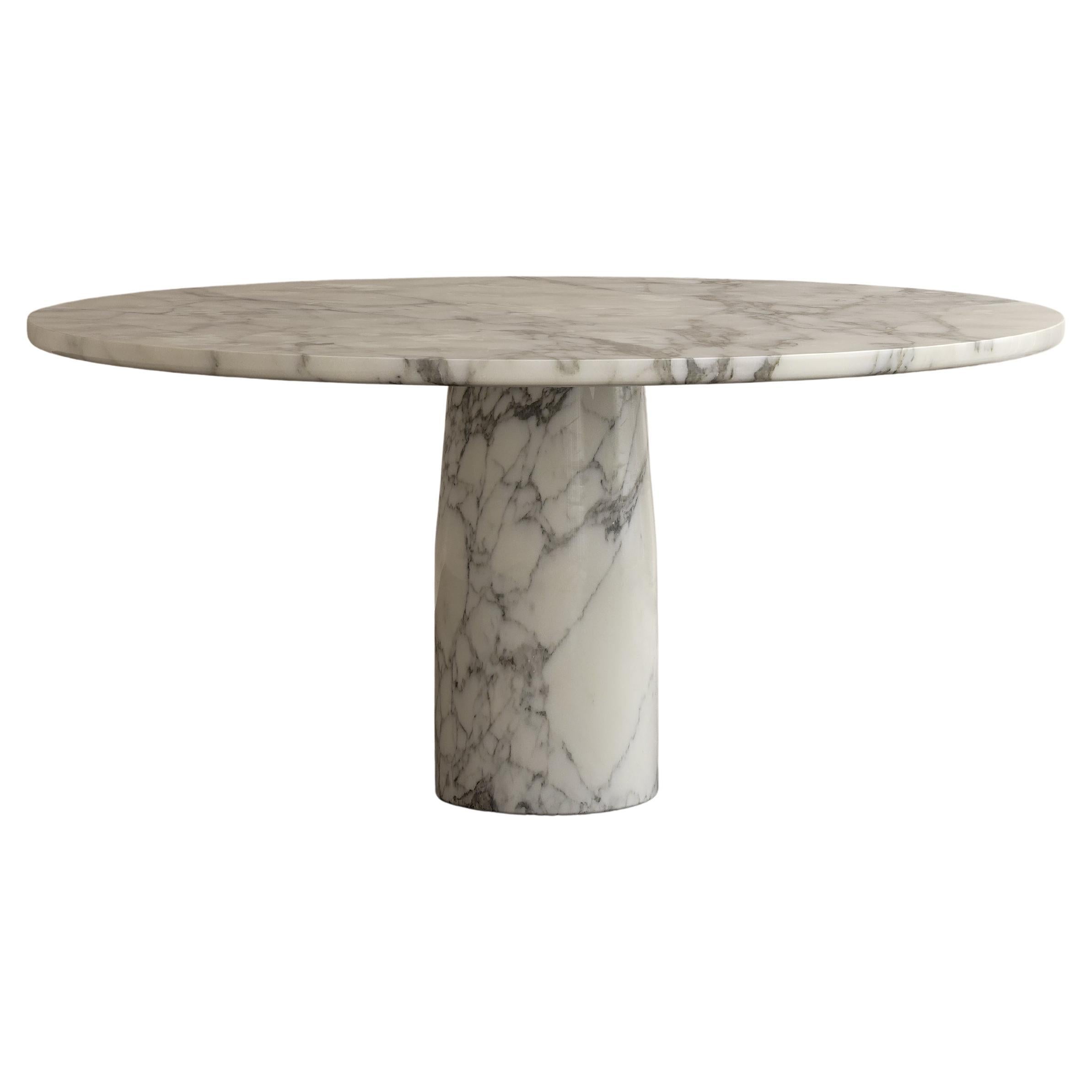 Hand-Crafted Isola Dining Table III in Arabescato Marble by Paloma Editions