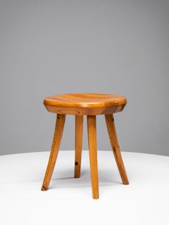 Handgefertigter Hocker "Juuso" aus Kiefernholz von Tervasaaren Puutyötehdas, Finnland, 1960er Jahre