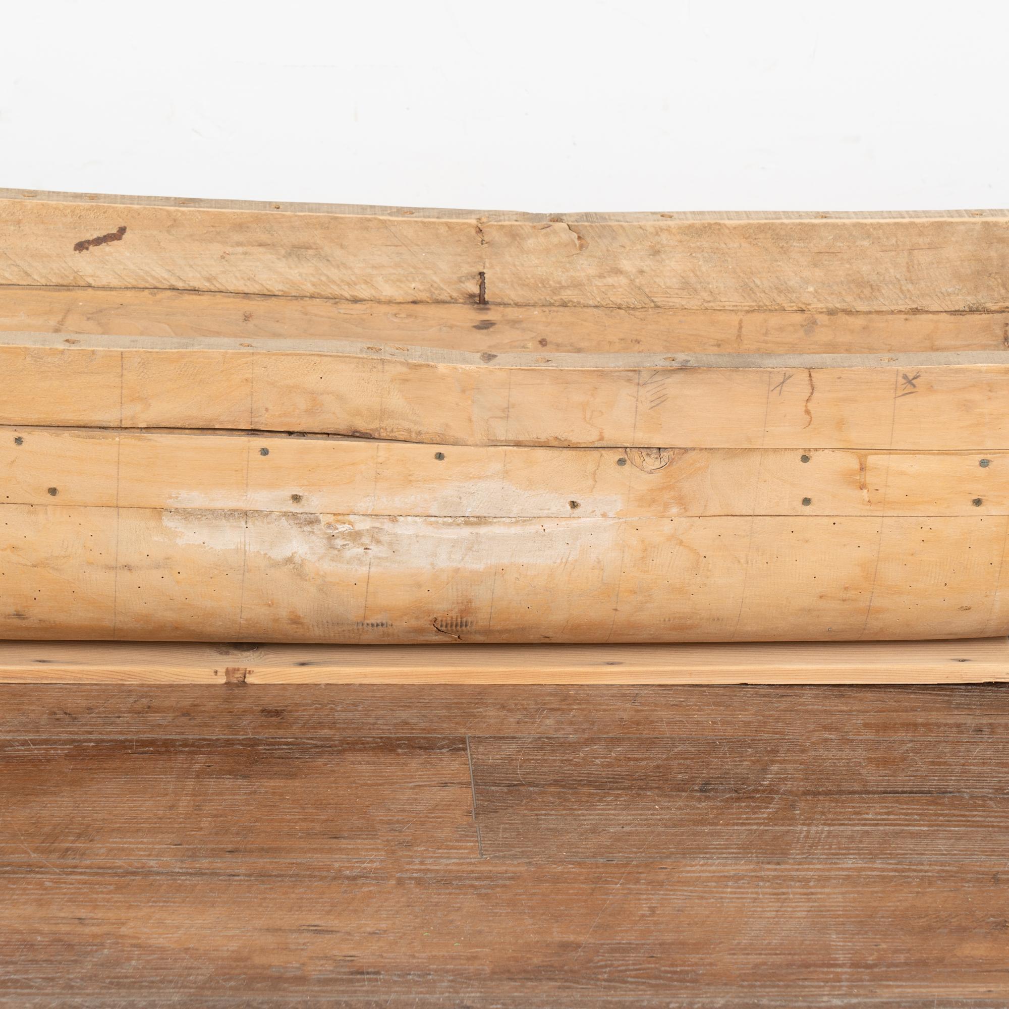 Hand Crafted Large Wooden Model Boat, Denmark circa 1900's For Sale 4