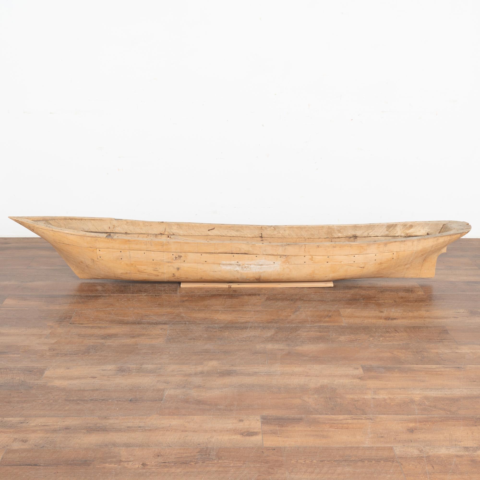 Arts and Crafts Hand Crafted Large Wooden Model Boat, Denmark circa 1900's For Sale