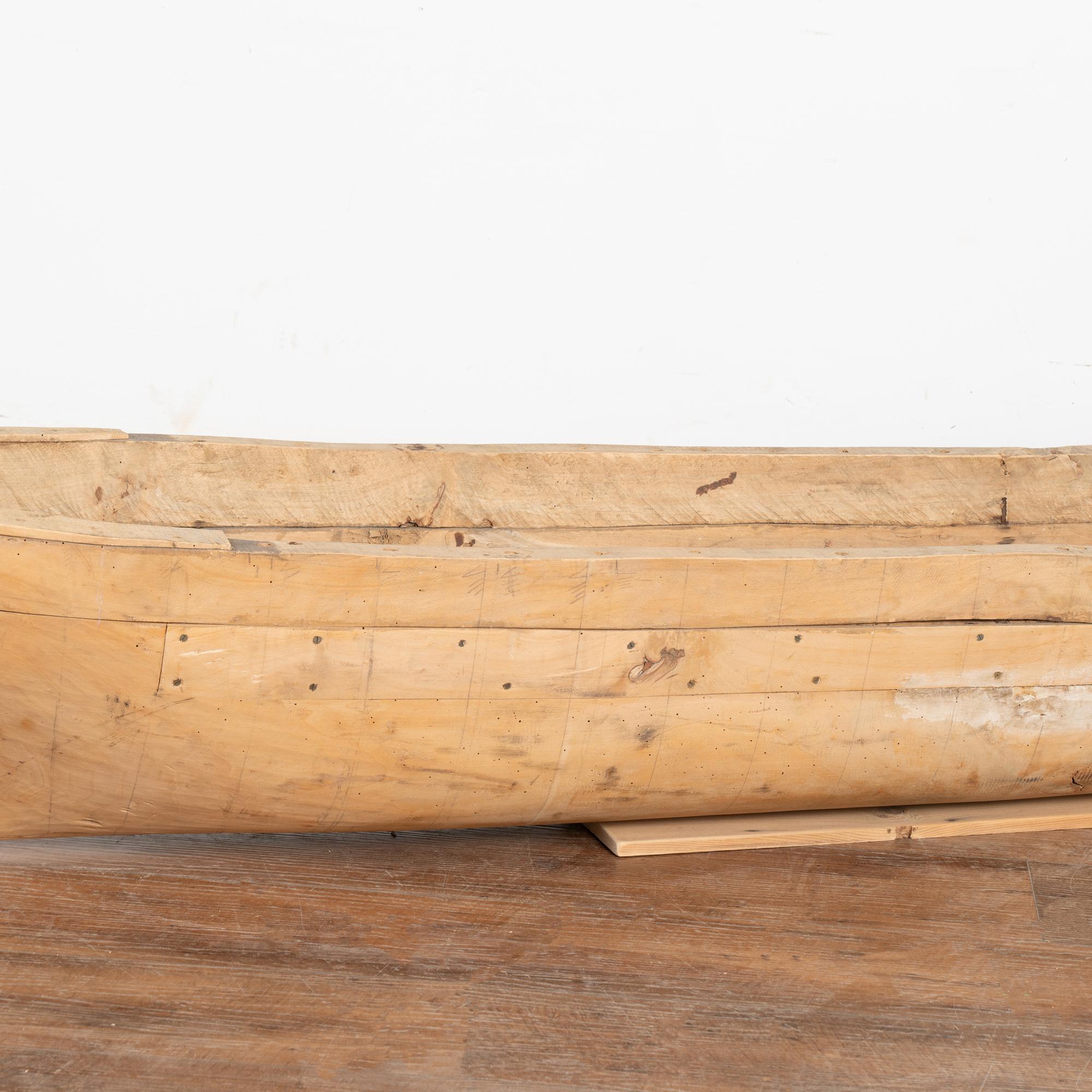 20th Century Hand Crafted Large Wooden Model Boat, Denmark circa 1900's For Sale