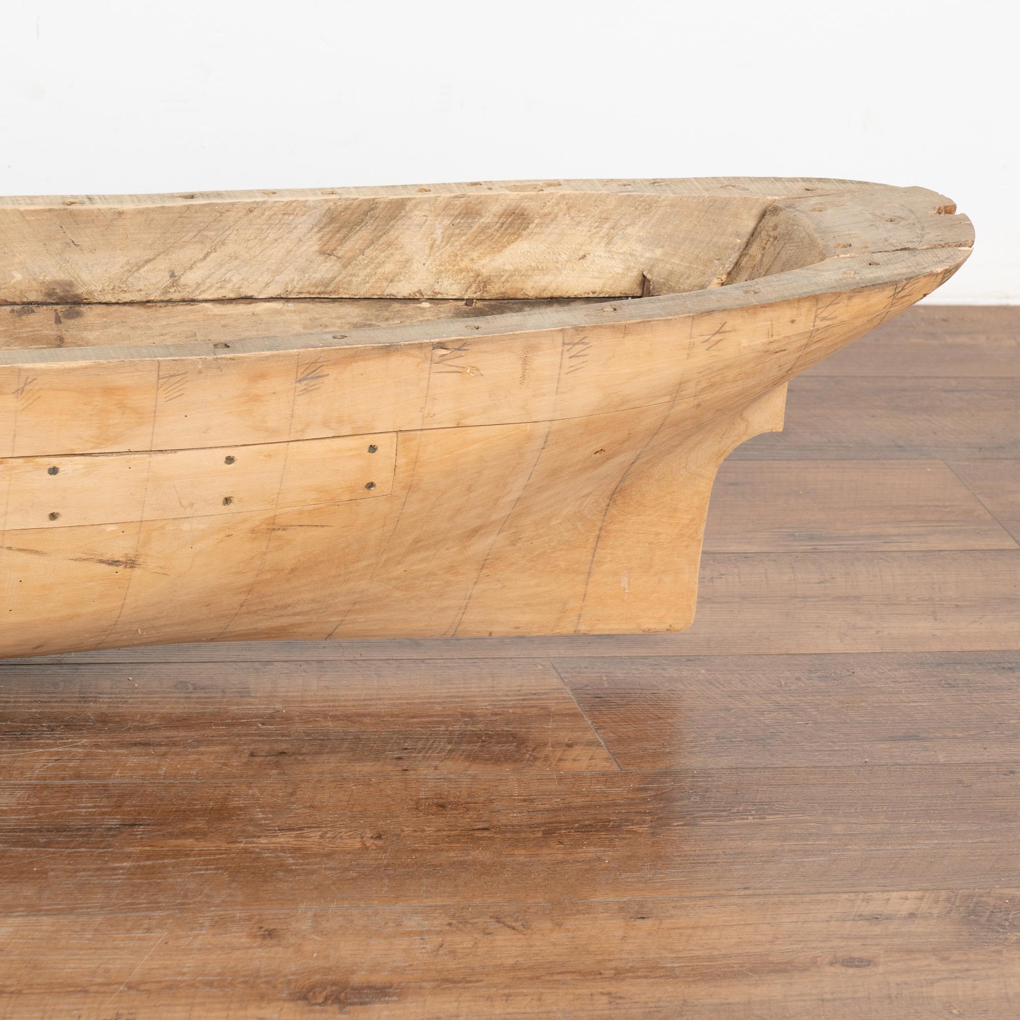 Hand Crafted Large Wooden Model Boat, Denmark circa 1900's For Sale 2
