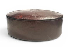 Handgefertigte lederbezogene ovale Tuareg Trinket Box