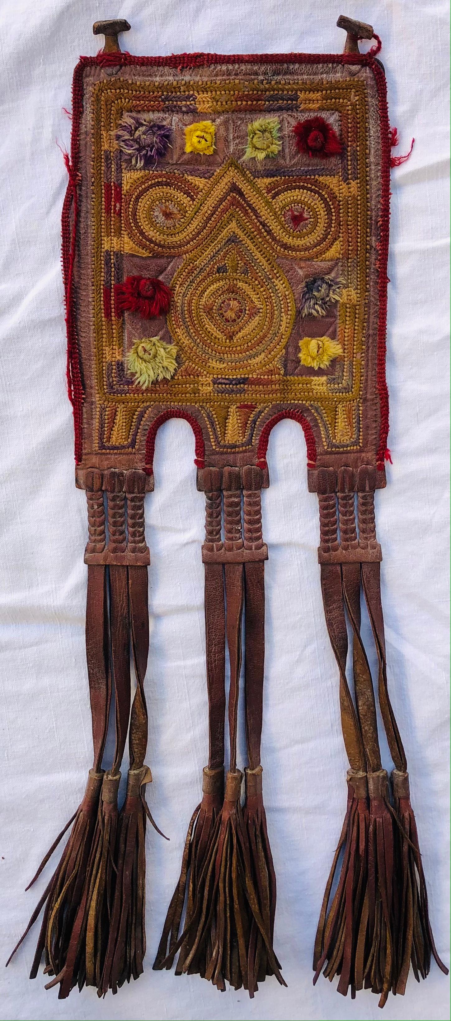 Hand-Crafted Leather Sahara Tribal Tuareg Berber Bag 4