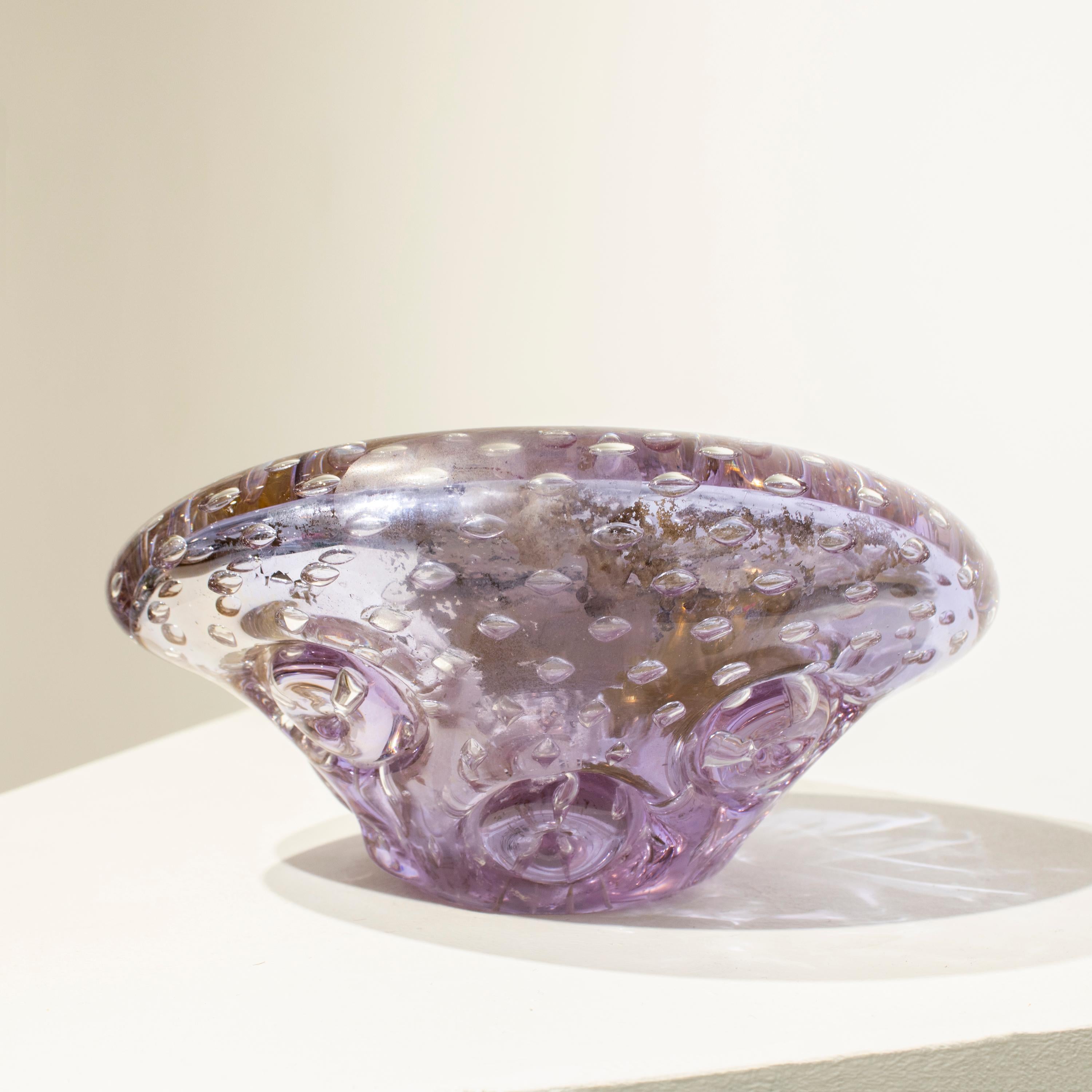 Italian Hand-Crafted Lilac Murano Vase, Italy, 1970 For Sale