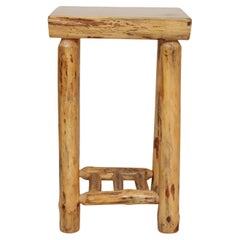 Hand Crafted Log Side Table