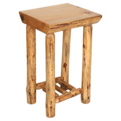 Hand Crafted Log Side Table