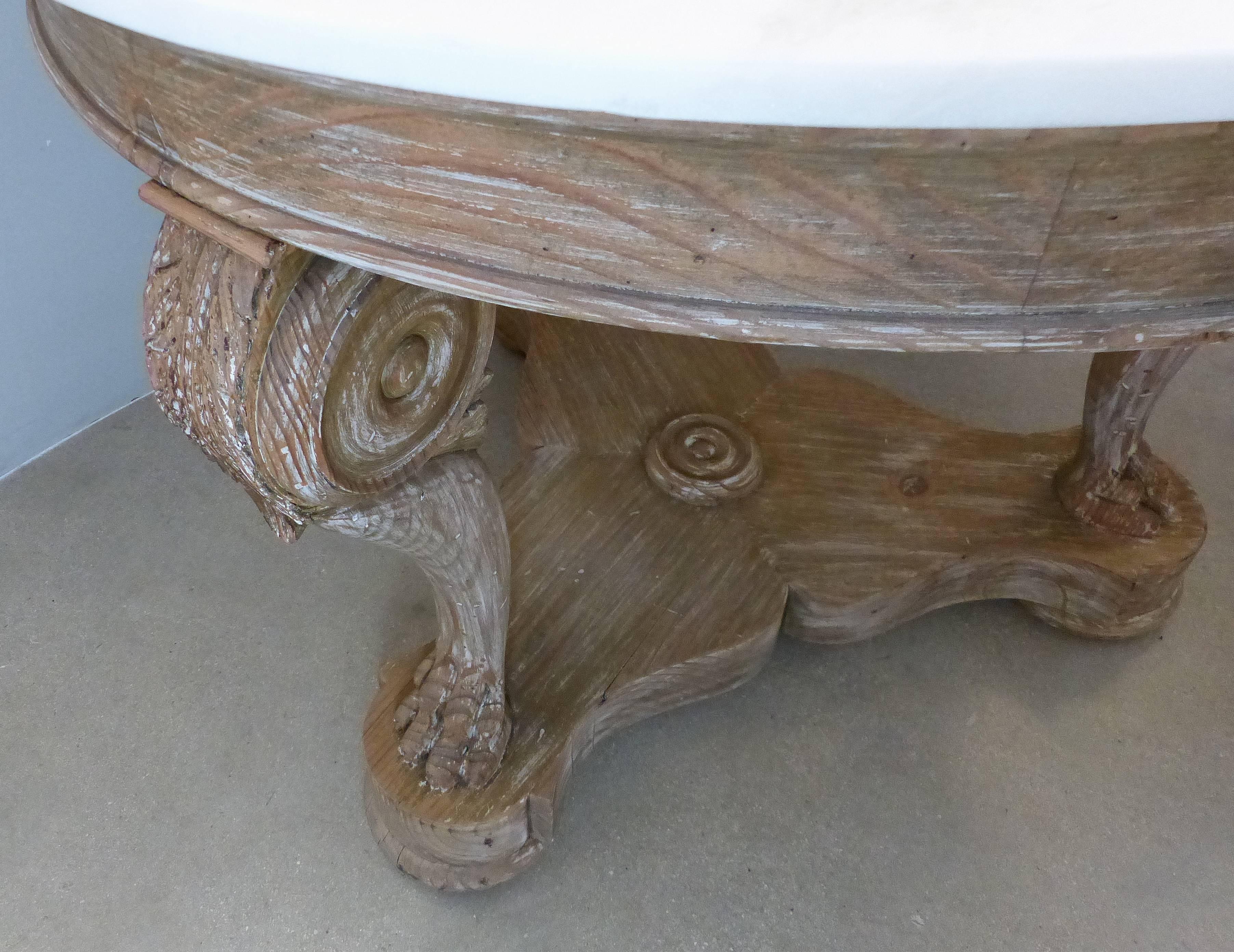 Baroque Revival William Switzer 'Vancouver, B.C. Hand-Crafted Marbletop Center Table