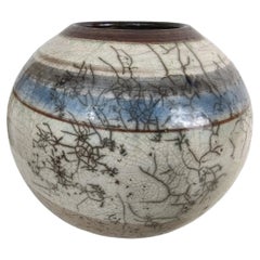 Jarrón moderno de mediados de siglo hecho a mano, maceta de la artista Nancee Meeker