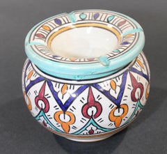 Hand-crafted Moroccan Covered Ashtray from Fez