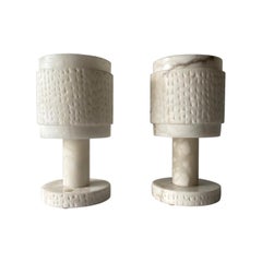 Hand-Crafted Pair of Marble Bedside Lamps by Comlesse Decor, 1960s, Italy
