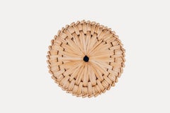 Handcrafted Palm Woven Tule Stool/Ottoman by Txt-ure for Luteca