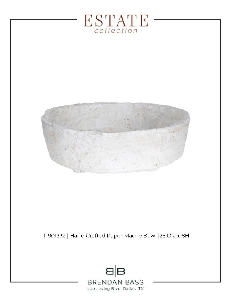 20th Century Handcrafted Papier Mâché Bowl For Sale