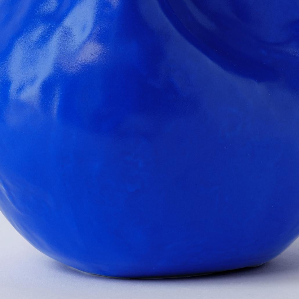 Hand-Crafted Hand-crafted Porcelain Blue Alexis Vase For Sale